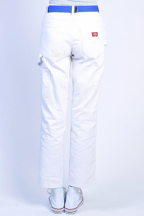 White Relaxed Carpenter Pants by Dickies Girl