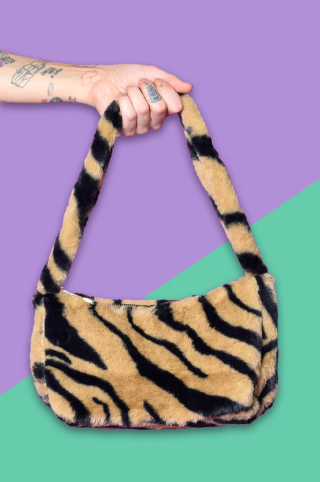 Show Ur Stripes Furry Mini Bag - Tiger