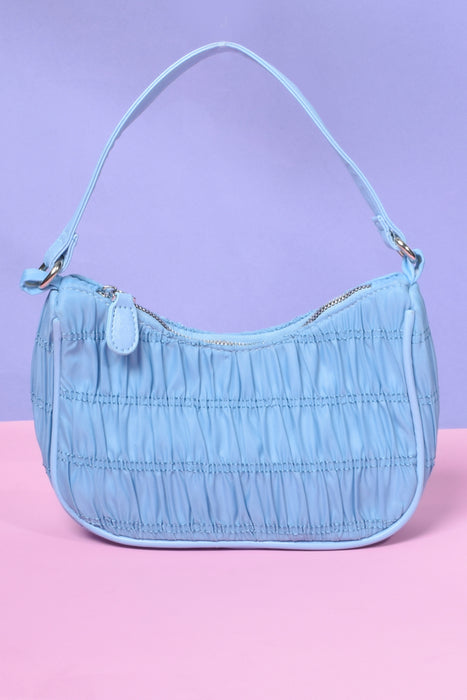 Most Girls Gathered Stitch Mini Bag - BB Blue