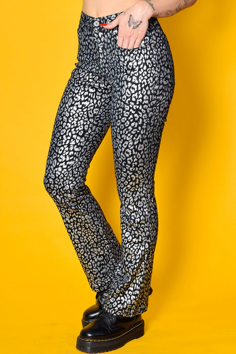 Deadstock Sonny Metallic Cheetah Print Flare Pants — ECHOCLUBHOUSE