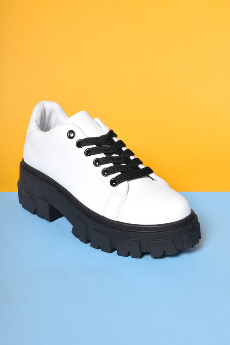 Virgo Rising White Platform Sneaker