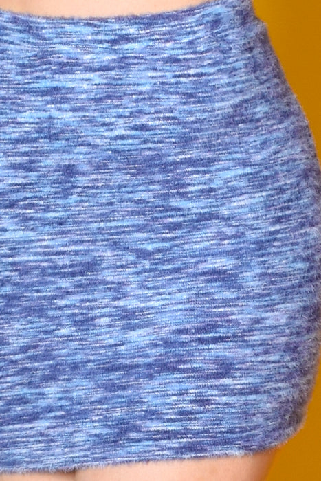 Neve 90s Space Dye Knit 2 Piece Set - Blue