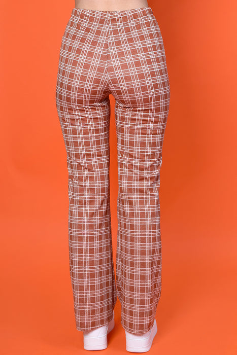 Hold Her Hand Plaid Flare Pants