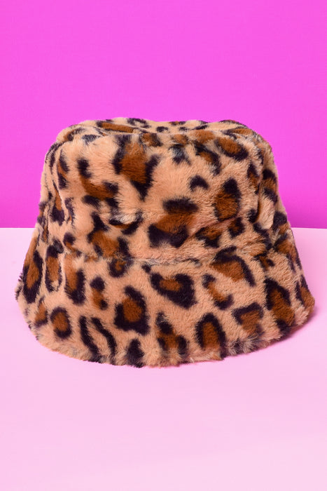 On Tour Leopard Furry Bucket Hat