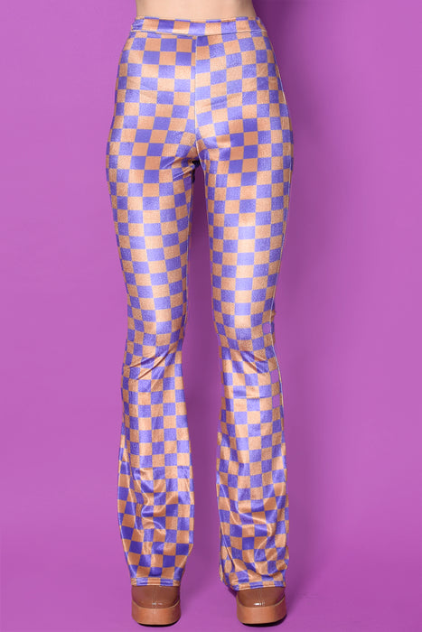 Velvet Fit N Flare Checkerboard Pants by Daisy Street