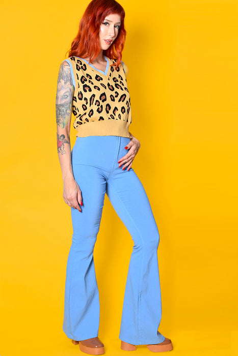 Get It Leopard Knit Vest By Daisy Street