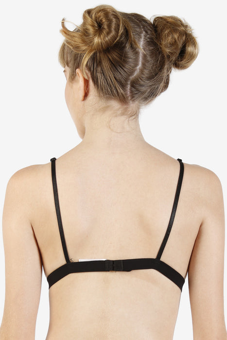 Front Straps Lined Triangle Lace Bra Black – Ocoza
