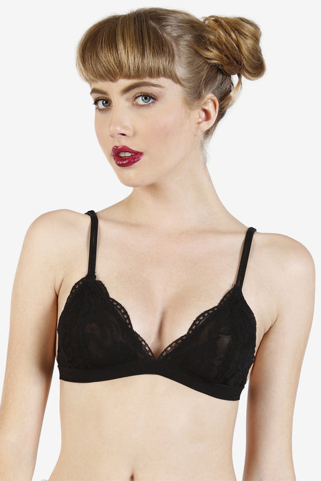 Black Lace Triangle Bra at EchoClubHouse main image