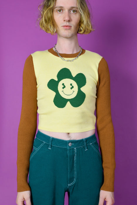 Powers in The Flower Knit Sweater By Pretty Garbage