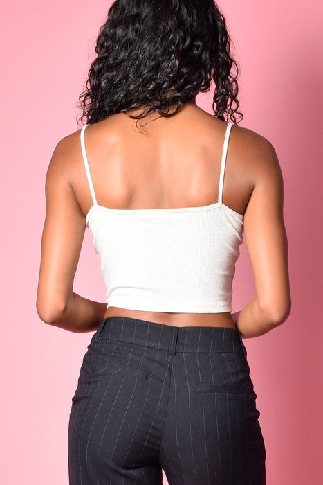 Fitzroy Cropped Heathered Cami Tank