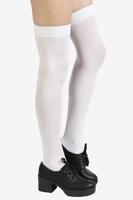White Out Thigh Highs at EchoClubHouse side image