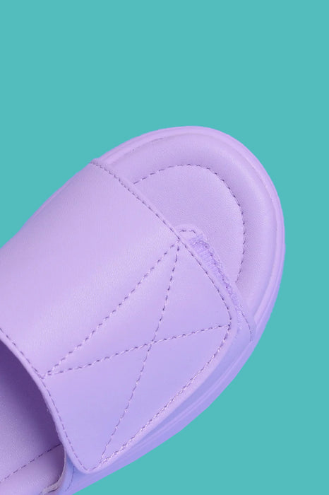 Life of Leisure Platform Velcro Slides - Grape