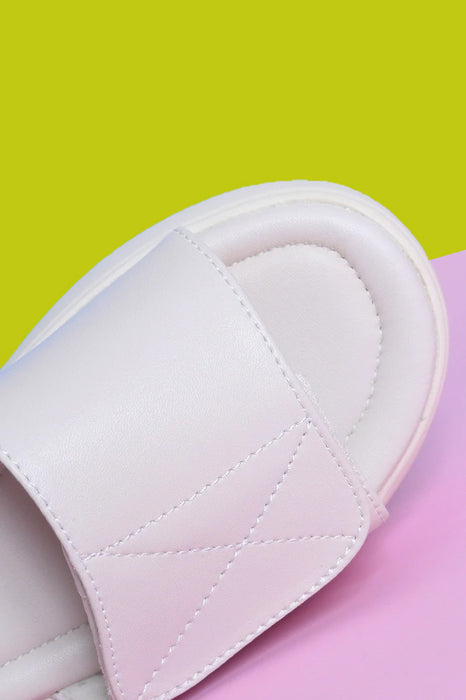 Life of Leisure Platform Velcro Slides - Marshmallow