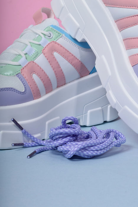 Missing In Action Platform Sneakers - Pastel Punch