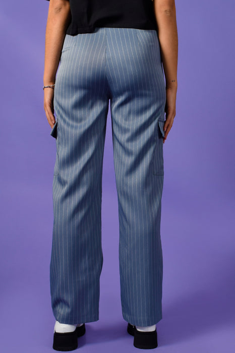 Nicole Cargo Pinstripe Pants